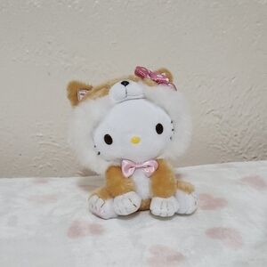 Shiba Inu Hello Kitty Plush Keychain Mascot